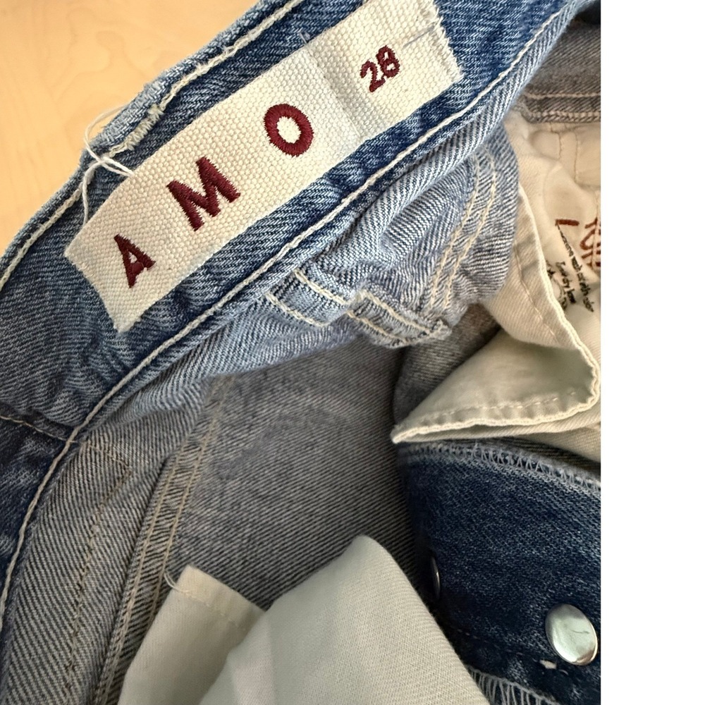 AMO Big Boy Wide Leg Baggy Jeans Denim Size 28 Made in LA - Picture 4 of 5